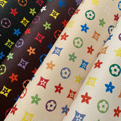 PVC合成偽革素材 汚れ防止ペンタゴン印刷