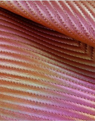 色鮮やかなグラデントダイヤモンドPVC偽造 人工革袋 革 織物