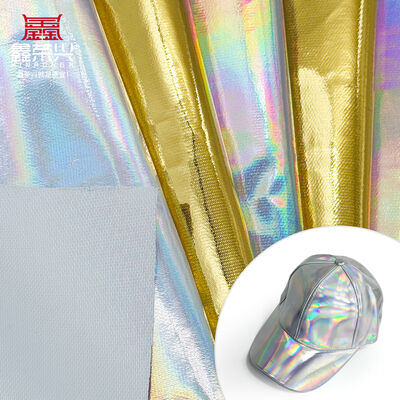 PVC Holographic Leather Laser Metallic Mirror Synthetic Leather Waterproof Faux Materials for Sofa Table Mat Vanity Case Shoes