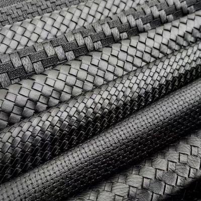 0.6mm PVC合成革 カーシート用 織物革模様
