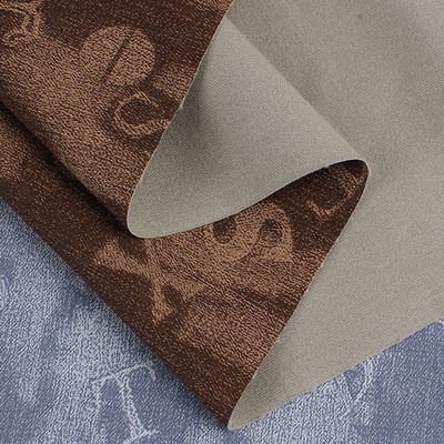 洗ったデニム PU レザー エコフレンドリー エムボスされた軽量偽革