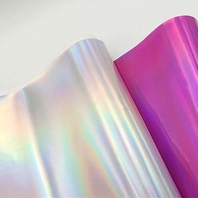 レーザーミラー PU革と偽革 防水 グラデント 反射銀