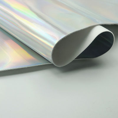 レーザーミラー PU革と偽革 防水 グラデント 反射銀