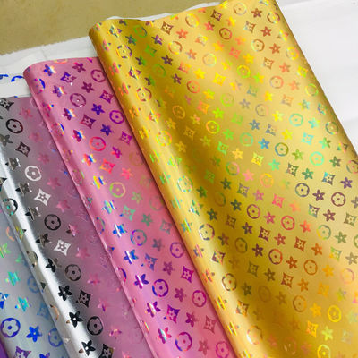 ハンドバッグ レーザー彫刻 PU革 色彩豊かなペンタゴン花 人工革 PU