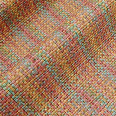 0.8mm PVC レザー 袋用 レインボー 織物 偽革 織物