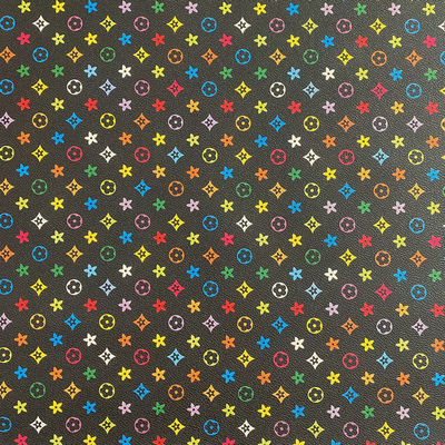 PVC合成偽革素材 汚れ防止ペンタゴン印刷