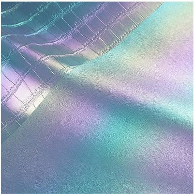 色とりどりのグラデント クロコディール PVC 偽造 人工革 バッグ 革 織物 素材