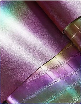 色とりどりのグラデント クロコディール PVC 偽造 人工革 バッグ 革 織物 素材