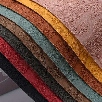 3D レトロ フローラル エムボスド PVC レザー ハンドバッグ 梱包 箱 装飾 布 プレスマット 偽革