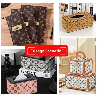 バッグ、ノート、携帯電話ケース用0.5mmプリントPVCレザー生地