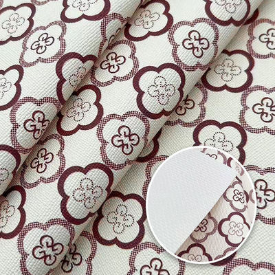 Pvc四葉葉クローバー 印刷スタイル 袋用 人工革 包装 ノートブック 電話 シェル 偽造革布