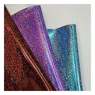 PUホログラム鏡 革 大きなガラスパターン 穀物鏡 合成 人工偽造 靴 バニティケース ハンドバッグ 革布