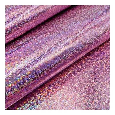 PUホログラム鏡 革 大きなガラスパターン 穀物鏡 合成 人工偽造 靴 バニティケース ハンドバッグ 革布