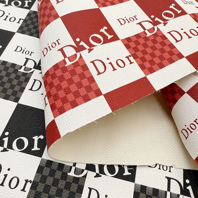 バッグ＆財布用0.8mm厚プリントPVCフェイクレザー生地