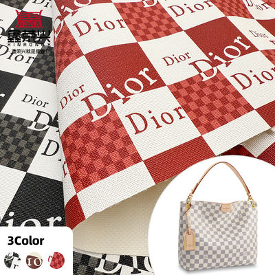 バッグ＆財布用0.8mm厚プリントPVCフェイクレザー生地