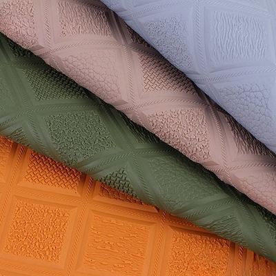 PVC滑り止め菱形エンボス加工スタイル人工合成皮革、車のフットカーシートソファ装飾バッグフェイクレザー生地用