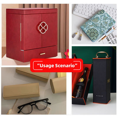 PVCフラワーパターン人工合成皮革ウォレットボックスシューズNtoebookフェイクレザーファブリック