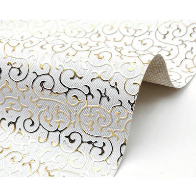 バッグ包装箱靴ノートブック生地用卸売PVCゴールデンフィルムエンボススタイル人工合成皮革