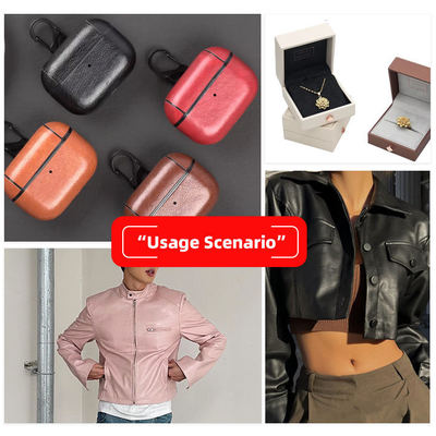 弾性PU炭素繊維ストローマット 衣料袋用合成革 イヤホン袖箱 偽革布