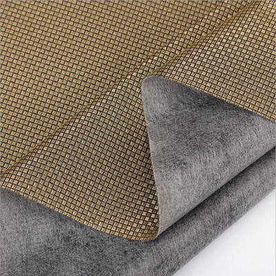 Pvc Small Woven Grain Artificial Synthetic Leather for Background Wall Packing Box Notebook Mat Faux Leather Fabric