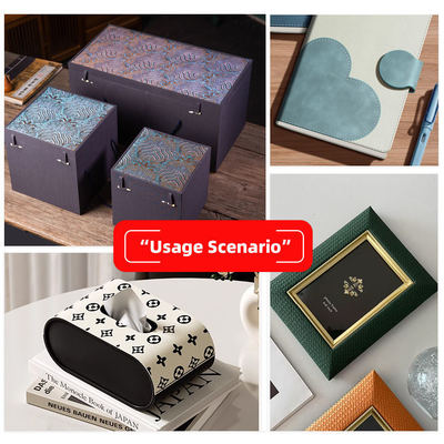 PVC Peacock Flower Printed Synthetic Artificial Leather Fabric for Bag Packaging Notebook Phone Shell & Sofa Use