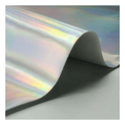レインボーPU ホログラフィックレーザーフィルム ミラー レザー 合成 人工 偽造 レザー シューズ バニティケース ハンドバッグ レザー 織物