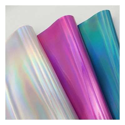 レインボーPU ホログラフィックレーザーフィルム ミラー レザー 合成 人工 偽造 レザー シューズ バニティケース ハンドバッグ レザー 織物