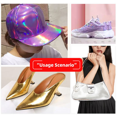 特殊PUレインボーミラーエンボス加工合成皮革荷物ハンドバッグシューズ化粧品バッグレザーファブリック