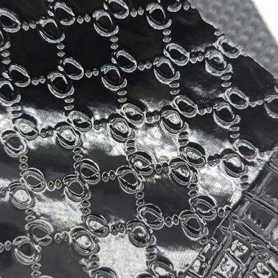 高光沢 PVC クロコディール 織物 角形 形状 動物 靴袋 飾り 合成 人工 革 工芸用 織物