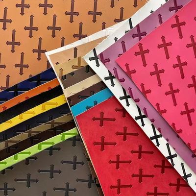靴バッグテーブルマット用PUビニールファッションカラーチェンジエンボス合成皮革、フェイクレザー生地
