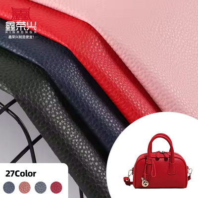 58色PVCレザー、バッグや家具用ダブル起毛裏地とエンボス加工