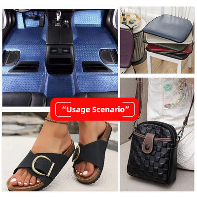 PVC 大正方形 穀物パターン 手袋用 合成 人工革 布 椅子 ベッド 靴 車 ソファー