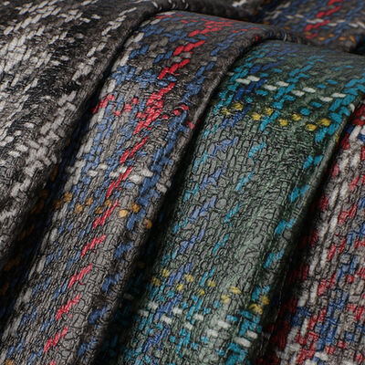 PVCテック 布 プリント スコットランド プレッド 織り 穀物 人工 合成 革 バッグ ソファ カー シートベルト 靴 偽造 革 布