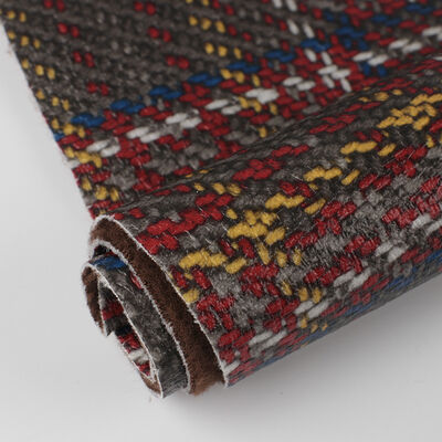 PVCテック 布 プリント スコットランド プレッド 織り 穀物 人工 合成 革 バッグ ソファ カー シートベルト 靴 偽造 革 布