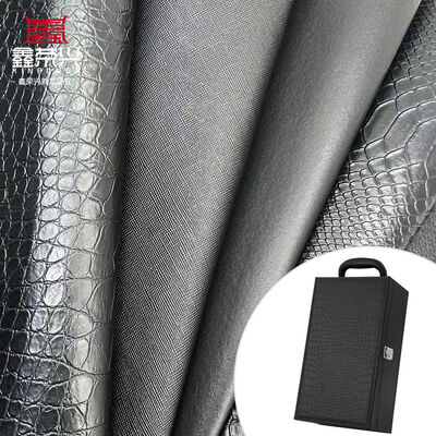 卸売Pvc偽革財布 ボックス 靴 ノートブック リッチ 動物織り十字パターン 人工合成革布