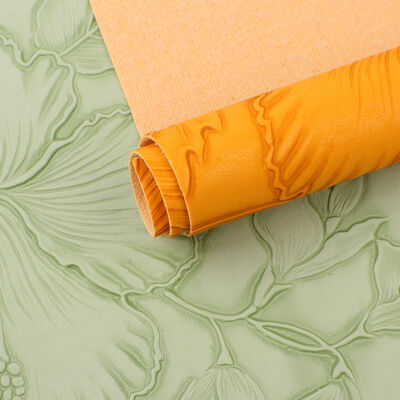 バッグ、プレースマット、靴の装飾、パッケージ用のPVC 126花柄エンボススタイル人工合成皮革、フェイクレザー生地