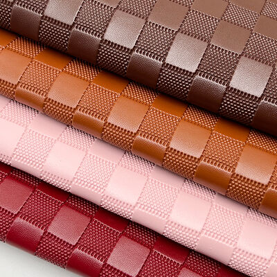 1.8mm Thick PVC Synthetic Artificial Leather Fabric Square Embossed for Furniture for Bag Table Mat Decorate Belt Other Home