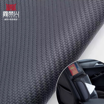 Hot-sale Pvc  Mat Woven Grain Patterns  Artificial Synthetic Leather Cheap Price Chair Sofa Shoes Car Foot Mat Faux Leather