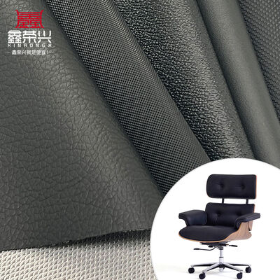 Various Litchi Punch Pinhole Texture PVC Synthetic Leather Embossed Cheap Price Faux Leather for Chair Sofa Car Foot Bag