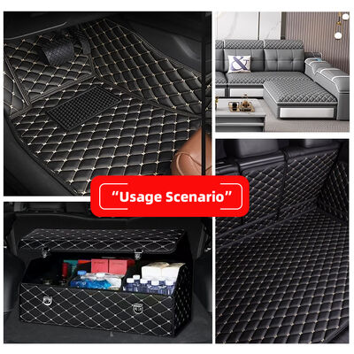 Custom Quilted PVC Synthetic Leather 7.0mm Thick Embroidered Embossed Stretchy Polyurethane Foam for Car Seats Furniture/Bag