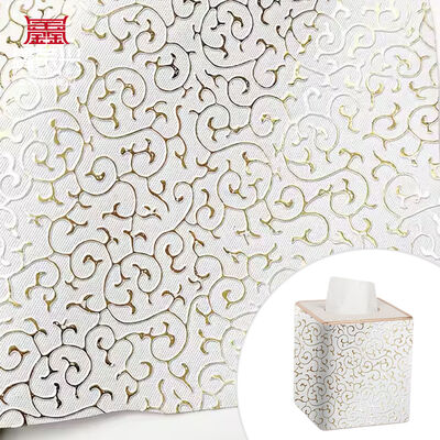 バッグ包装箱靴ノートブック生地用卸売PVCゴールデンフィルムエンボススタイル人工合成皮革