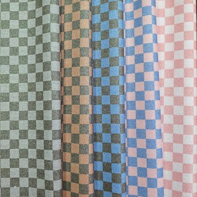 プレミアム・グライト・チェッカー PVC革布 バッグ,財布,靴,ファッションアクセサリー