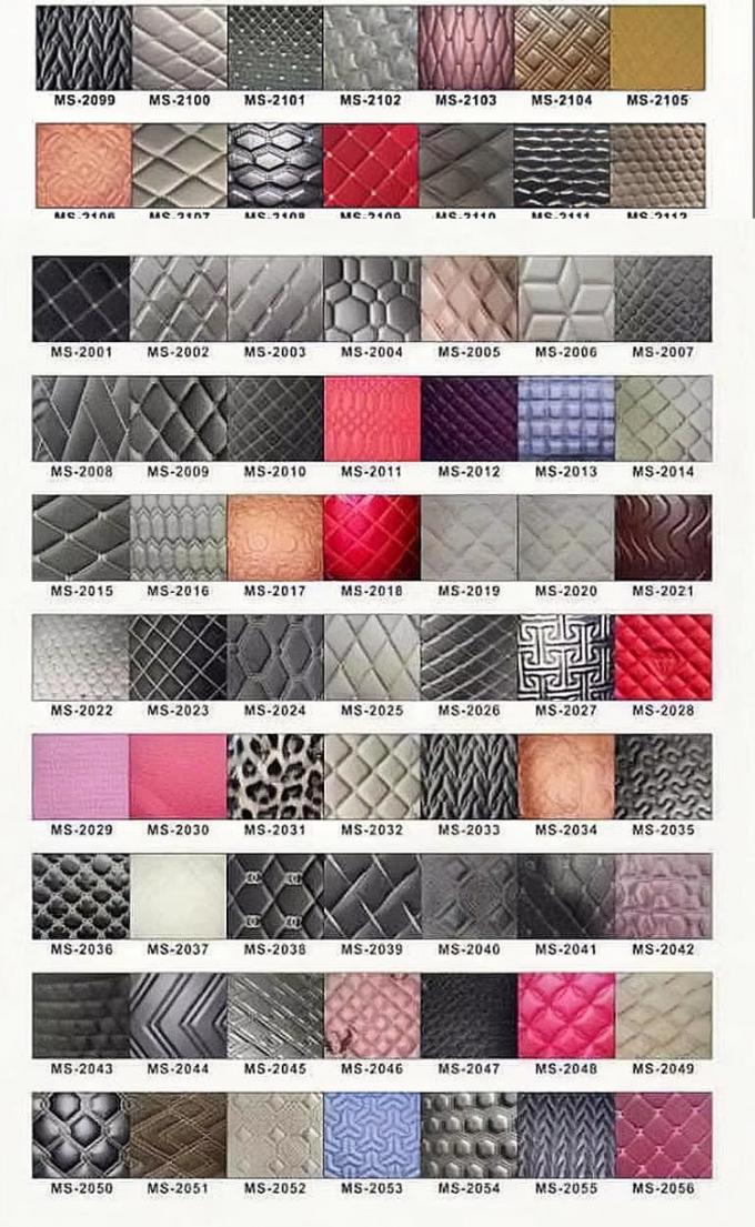 オーダーメイド 7.0mm 厚いクイルト PVC 合成革 刺身 凸字 伸縮型ポリウレタン 泡 車椅子 足 飾り付け ソファ 5