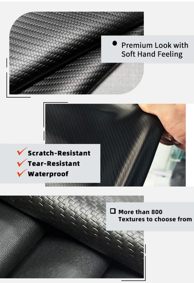オートバイ自転車シートカバーソファ車のフェイクレザー素材用エンボス加工PVC人工合成皮革 5