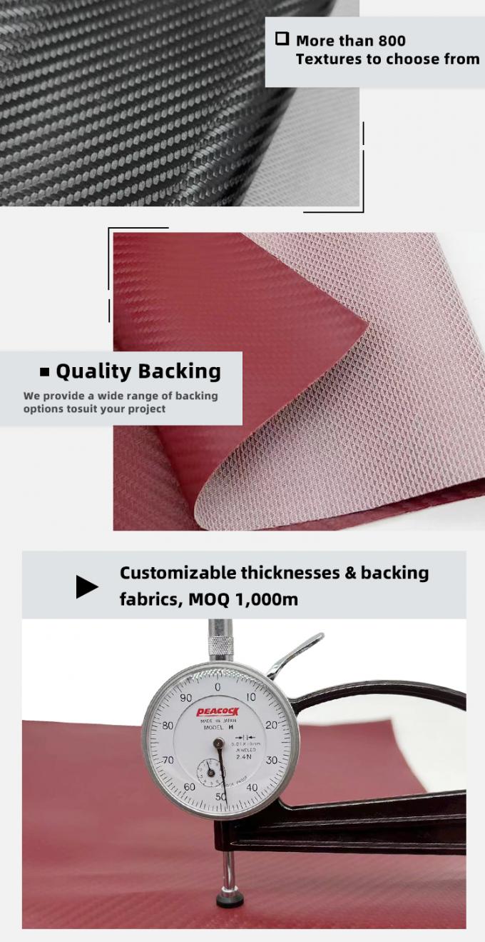 鮮やかな色のフェイクカーボンファイバーグレイン合成皮革PVC人工皮革靴クッション車の内装装飾生地 5