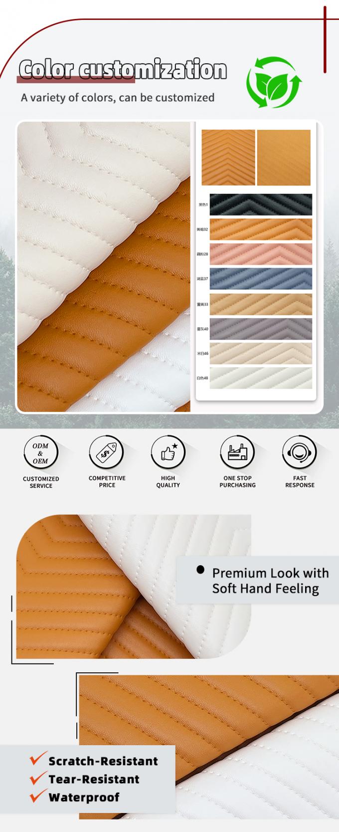 1.8mm 厚さ PVC 刺身 紋紋 合成 偽革 防水 バッグ テーブルマット 靴 財布 装飾 ベルト ソファ 4