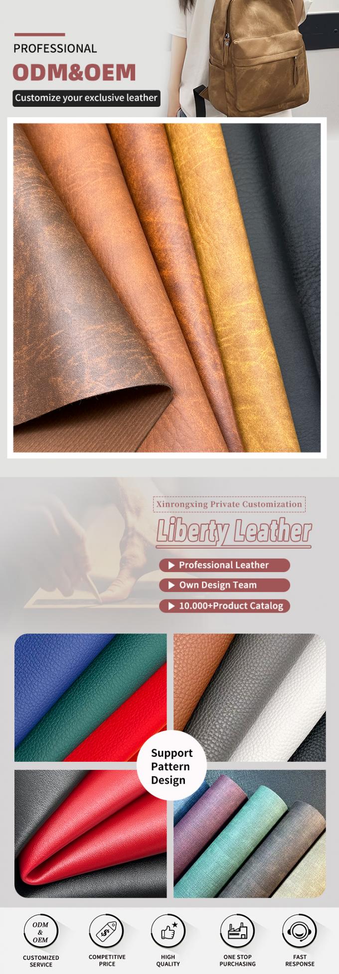 1.4mm PVC 象柄合成人工皮革、バッグ、財布、家庭用品、ソファ用フェイクレザー素材 4