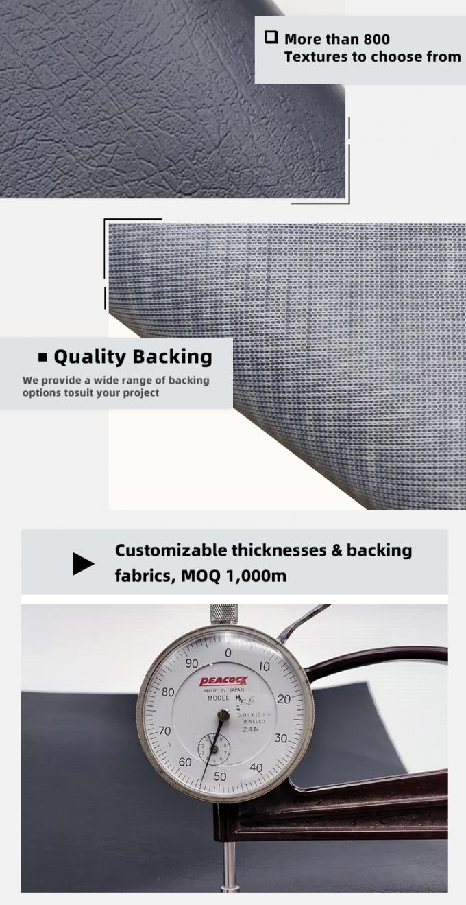 PVC家具レザー 0.6mm エンボス加工 防水張り地素材 5