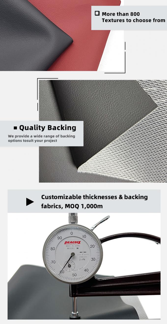 PVCナパエンボス加工フェイクレザー 防水 耐摩耗性 54インチ幅 5
