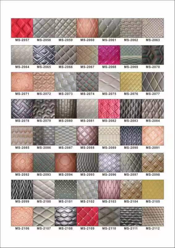 カーシートカバーのためのカスタムPVCローム刺身 毛布 ピアス合成革針パンチ 泡 ソファ 偽革布 6